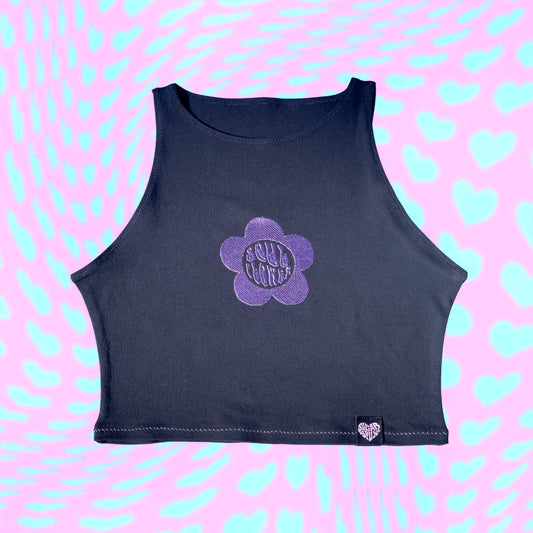 SOUL FLOWER EMBROIDERED TANK TOP