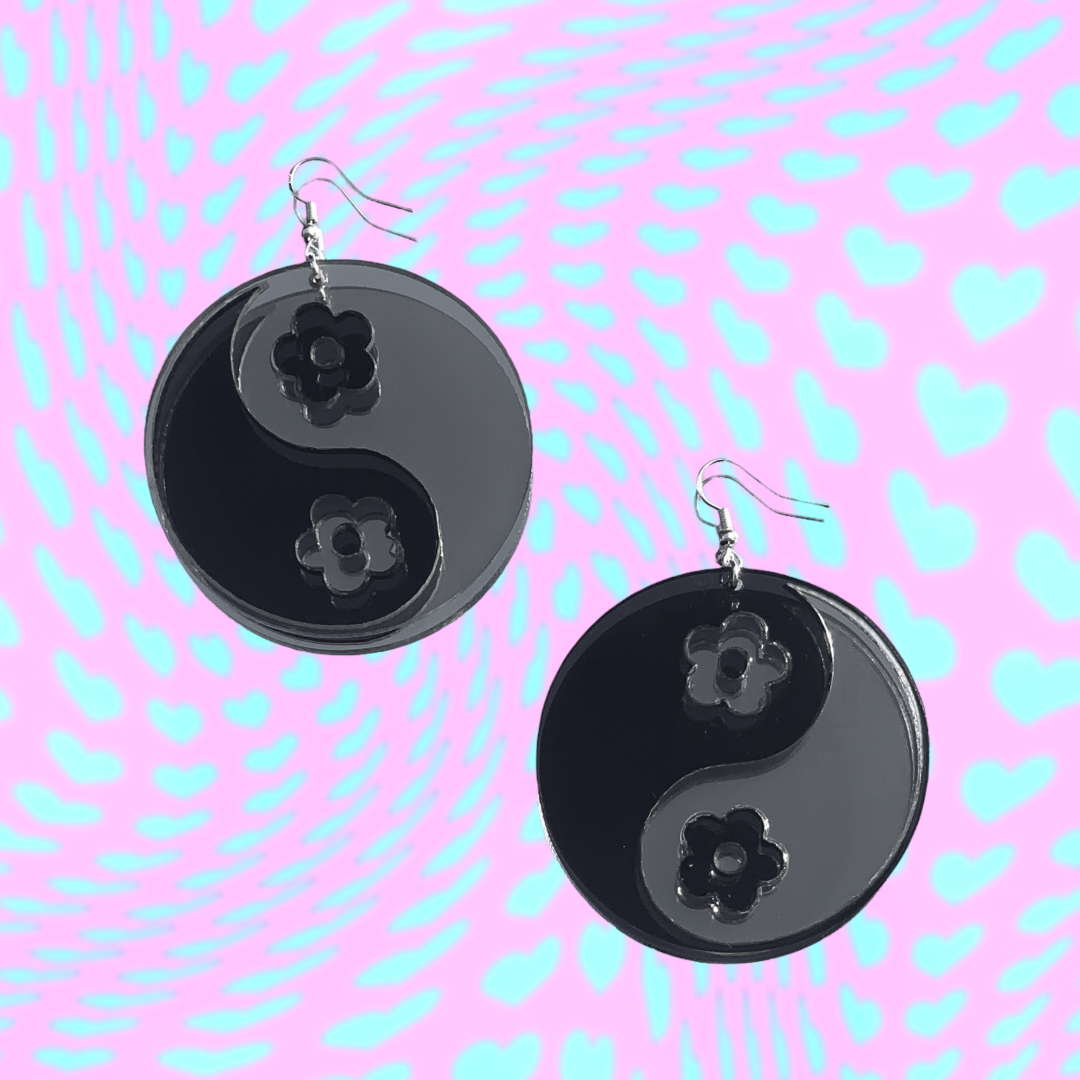 DAISY YIN YANG PERSPEX EARRINGS