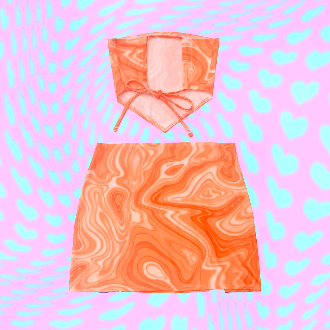 TANGERINE DREAM MARBLE CO-ORD